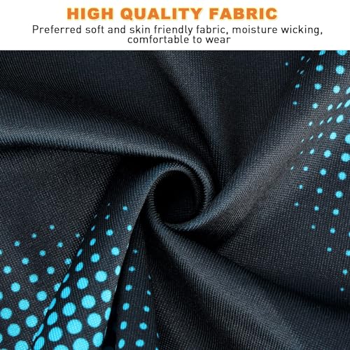 YANIKY Bandanas Skull Caps for Men, Women Skull Cap Helmet Liner Dew Rags - color: Black Print+bluegreen