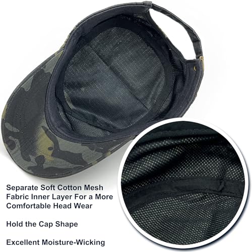 Loneshark Tactical Camo Military Hat Cadet Cap Army Flat Top - color: Multicam, size: X-Large-XX-Large