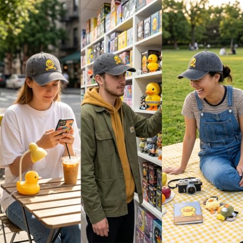 WOAIDY Embroidered Baseball Cap for Men & Women - color: Peeking Duck