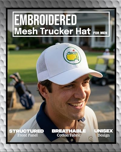Funky Junque Vintage Trucker Hat, Embroidered American Flag Cap - color: Mulligan - White