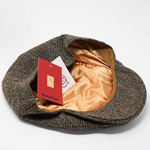 Nevis Flat Cap - 100% Handwoven Wool – Harris Tweed – Water Resistant - color: Classic Herringbone, size: 7 3/4