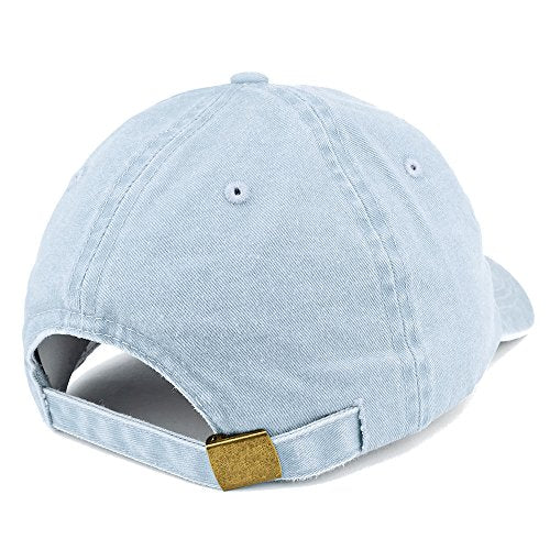 Trendy Apparel Shop Capital Gold Thread Mom and Dad Pigment Dyed 2 Pc Cap Set - color: Light Blue Black