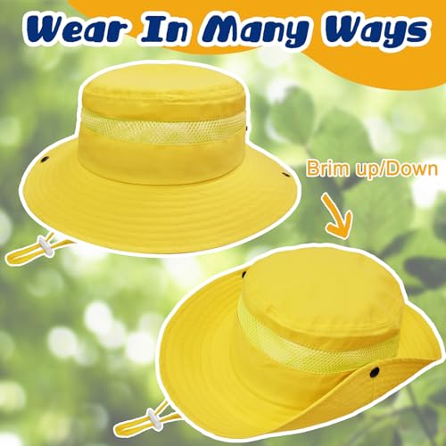 ZOORON Outdoor Kids Sun Hat UPF 50+ Quick Dry Bucket Hat for Boys Girls - color: 1pack-yellow