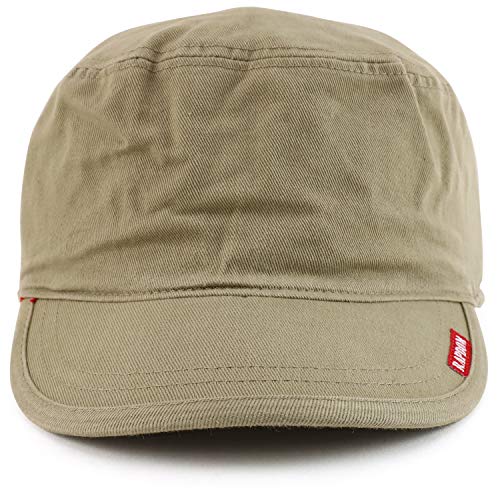 Armycrew Cotton Washed Cadet Style Army Cap - color: Khaki