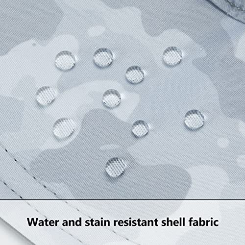 BASSDASH UPF 50+ Sun Fishing Hat Water Resistant with Detachable Neck Flap - color: Light Grey Camo