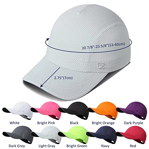 GADIEMKENSD Women's Race Day Running Cap Performance Mesh Hat - Excellent Ventilation, Lightweight, Reflective Safety - color: Light Gray