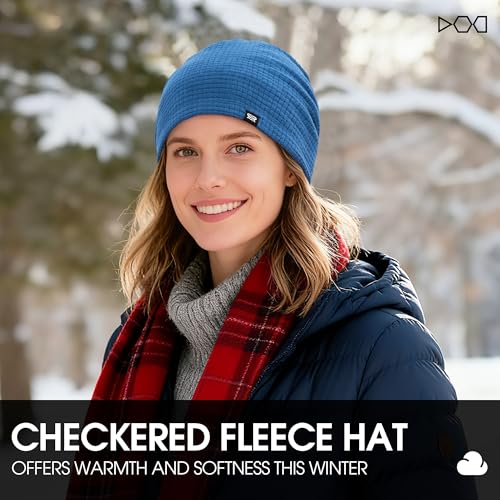 AUSFLUG Slouchy Beanie for Men Women Warm Lightweight Hard Hat Liner - color: Blue