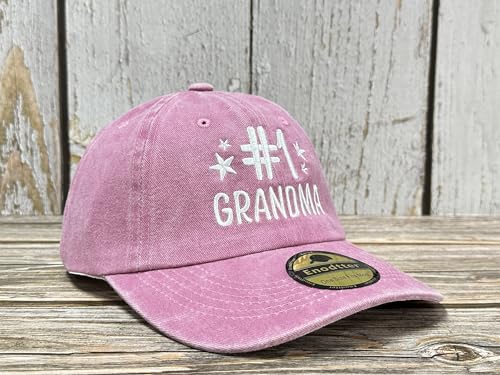 Embroidered Baseball Caps for Men and Women - color: No. 1 Grandma (Washed Pink)