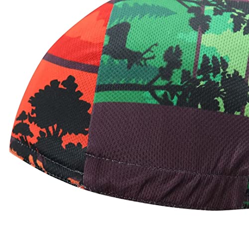 Funny Cycling Cap - Polyester Cartoon Cycling Hat-Under Helmet - Cycling Helmet Liner Breathable&Sweat Uptake - color: Aaa
