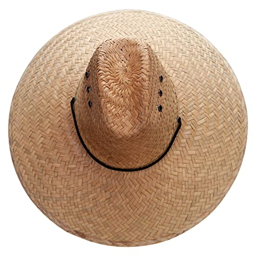 Men's Crushed Safari Straw Hat - color: Dark Natural