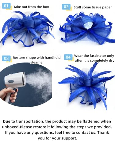 Women Fascinators Hats Flower Fascinators with Headband and Clip Tea Party Headwear for Women and Girls - color: N2-red