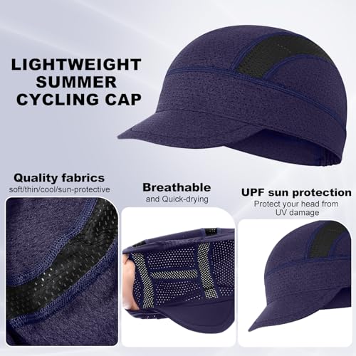 JenPen 4 Pcs Cooling Skull Cap for Men Women, Lightweight Mesh Helmet Liner Sun Protection Cycling Cap for Summer Motorcycle - color: Black,dark Gray,blue,navy