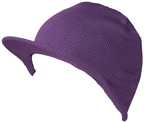 TOP HEADWEAR Winter Cuffless Beanie Visor - color: Purple