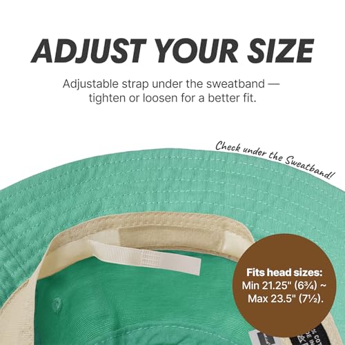 Hot Summer Bucket Hat - Trendy Cotton Sun Hat for Beach, Golf, Fishing - color: Ocean Blue