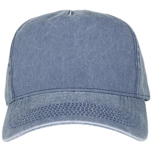 E BY ELIDAN Vintage Washed Trucker Hat, 5-Panel Snapback Baseball Cap - color: Vintage Navy