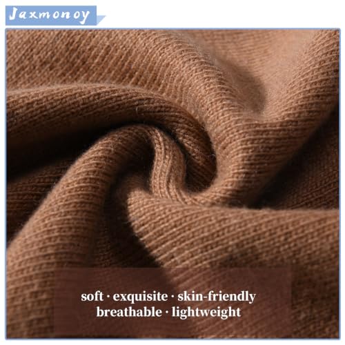 jaxmonoy Slouchy Knit Beanies Winter Hats for Women Men Soft Warm Reversible Slouch Cuffed Skull Knitted Beanie Cap - color: Coffee