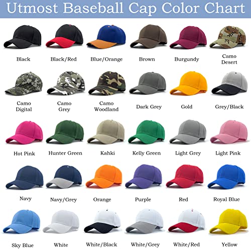 Utmost Structured Baseball Cap with Adjustable Closure - Performance Hat for Outdoor Activities - color: 1pc Grey/Black