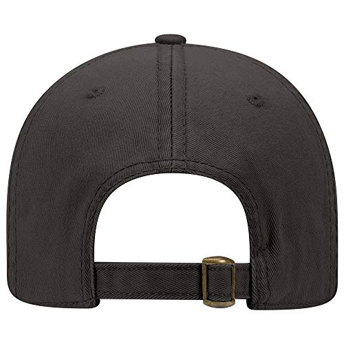 OTTO 6 Panel Low Profile Garment Washed Superior Cotton Twill - color: Black