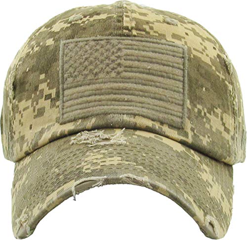 KBETHOS Flag USA America Military Thin Blue Line Thin Red Line Vintage Distressed Baseball Cap Dad Hat Unisex Adjustable… - color: Digital Desert Camo Tactical Hat
