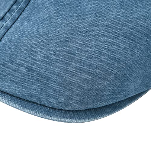 VOBOOM Cotton Washing Flat Cap Cabbie Hat Gatsby Ivy Irish Hunting Newsboy - color: Washed Navy