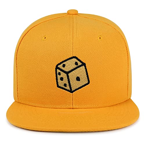 Dice Hip-Hop Snapback Hat Embroidered Baseball Cap Cute Board Game - color: 09. Yellow