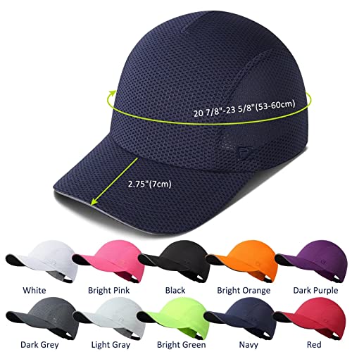 GADIEMKENSD Women's Race Day Running Cap Performance Mesh Hat - Excellent Ventilation, Lightweight, Reflective Safety - color: Navy