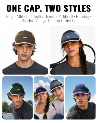 Croogo Running Cap Water Resistant Foldable Sports Hat - color: Khaki/Orange