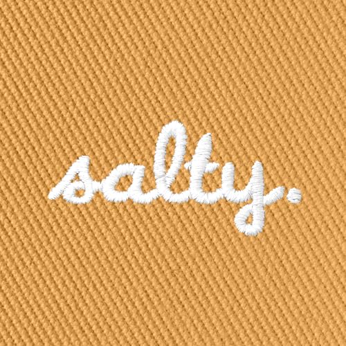 DALIX Salty Embroidered Bucket Hat Cotton Summer Beach Vacation Cap Womens - color: Golden Cream, size: Large