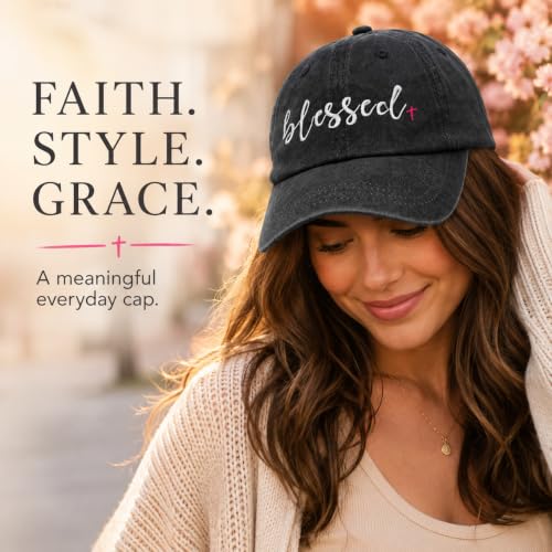 Man of God Husband Dad Embroidered Hat Camping Caps for Women - color: Blessed 23