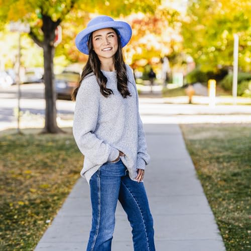 Wallaroo Women's Victoria Sun Hat | Packable Design, Adjustable Sizing, Sophisticated Style - color: Hydrangea, size: Small