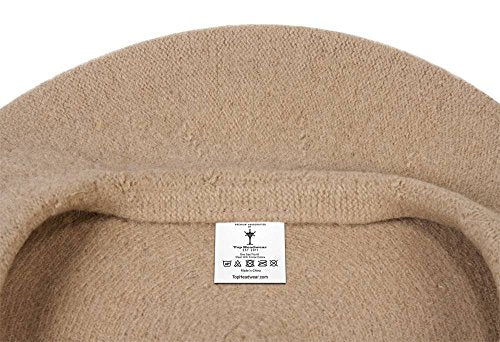 TOP HEADWEAR Wool Blend French Bohemian Beret - color: Tan