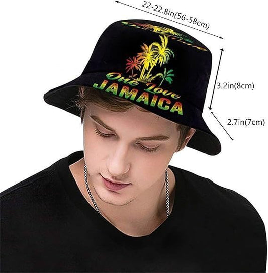 Jamaican Flag Bucket Hat Unisex Fashion Summer Sun Hat Jamaica Fisherman Hat Outdoor Travel Beach Hat - color: Color-2