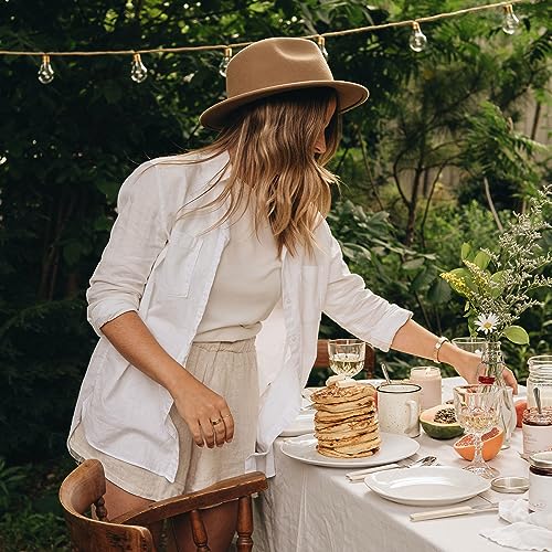 Fedora Hats for Men Wide Brim Panama Hat with Classic Belt - color: Z-beige Belt Khaki
