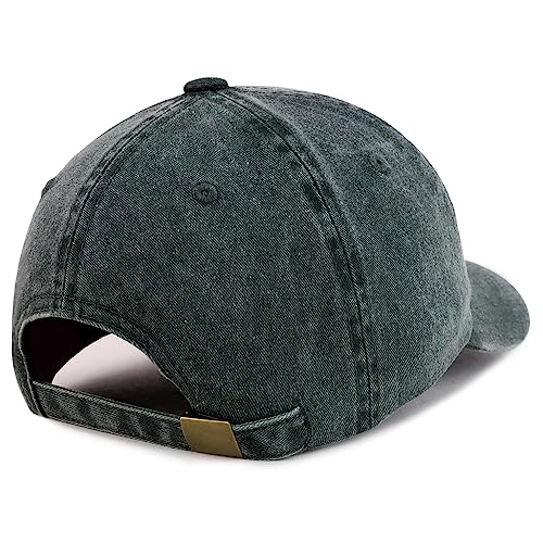 Trendy Apparel Shop Girl DAD Embroidered Unstructured Pigment Dyed Cotton Baseball Cap - color: Dark Green