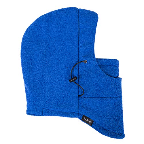 REDESS Winter Windproof Hat, Unisex Children Heavyweight Balaclava, Ski Mask with Thick Warm Fleece Face Cover - color: Blue