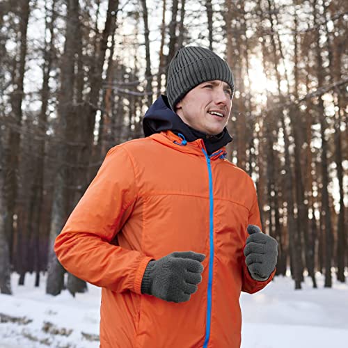 OZERO Winter Beanie for Men Women,Thermal Knit Soft Fleece Lined Hats - color: Coal Grey