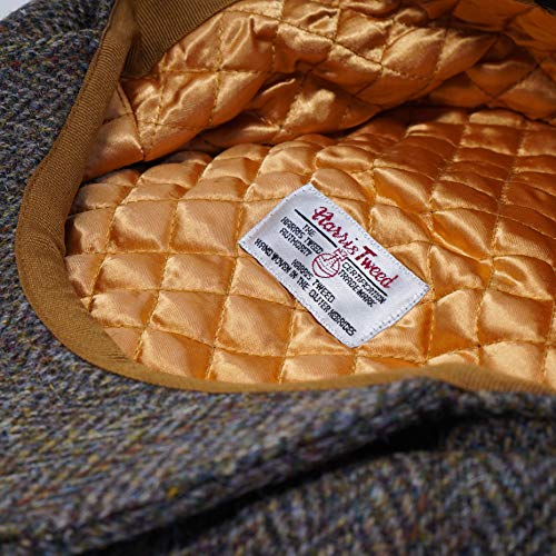 Lomond Newsboy Cap - 100% Handwoven Wool - Harris Tweed - Water Resistant - color: Classic Herringbone, size: Medium