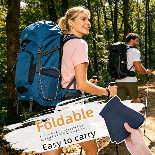 ZOORON Sun Hats for Women Men Fishing Hat UPF 50+ Wide Brim Bucket Hat - color: 1pack-navy