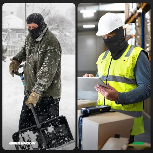 QINGLONGLIN Balaclava Ski Mask Windproof Full Face Cover Men Women 3 Pack - color: Black+black+black