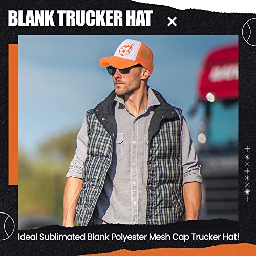 Tarpop 10 Pcs Sublimation Blank Trucker Hats Bulk - color: Multicolor