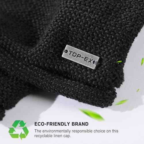 TOP-EX 100% Linen Summer Slouchy Beanie, Breathable and Cooling - color: Grey, size: Medium-Large