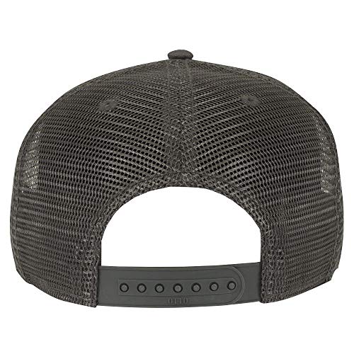 OTTO SNAP Hawaiian Pattern Square Flat Visor 6 Panel Pro Style Snapback Hat - color: Char. Gray