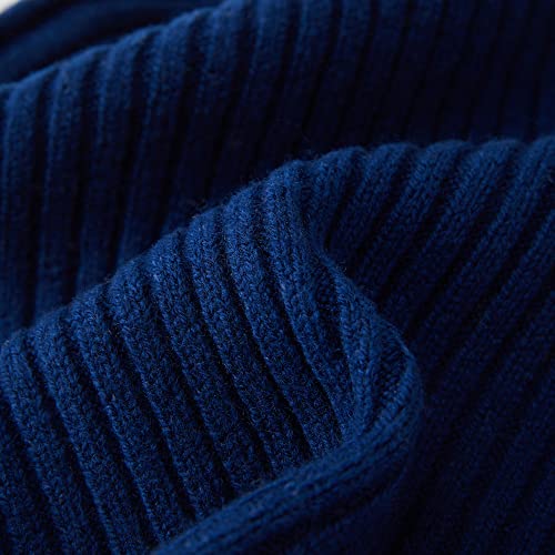 100% Merino Wool Cuff Beanie Hat, Unisex Warm Winter Caps Soft, Breathable & Cozy Stretchy Knitted Cuffed Cap - color: (Royal Blue