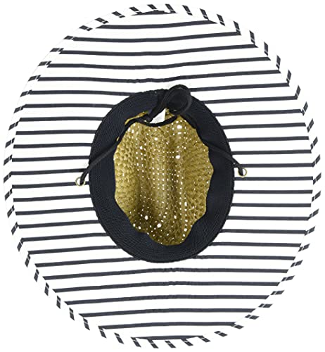 Roxy Womens Pina to My Colada Straw Hat - color: Anthracite Basic Bico Stripes Ex, size: Small-Medium