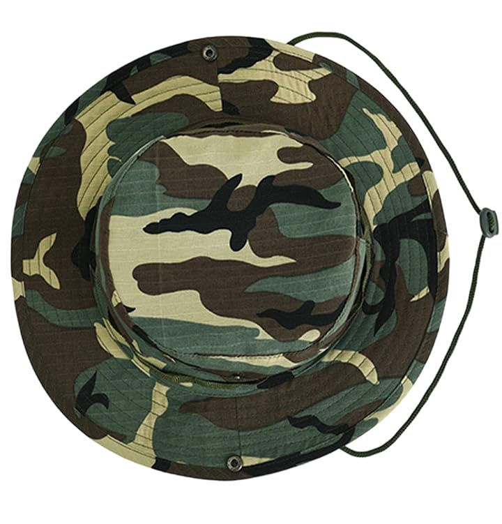 Men-Women-Fishing-Hat Sun-Protection-Safari-Cap Outdoor-Camping Bucket Hat - color: Green