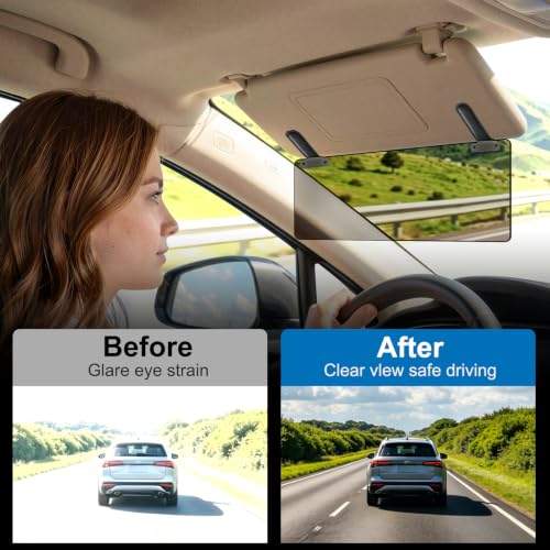 Veharvim Sun Visor Extender for Car, Visor Extender Attachment for Car - color: 2 Pack, size: Small
