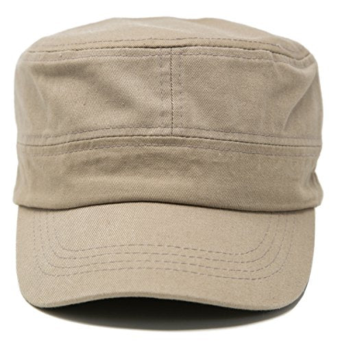 Classic Plain Cotton Cadet Military Patrol Style Cap - color: Blue