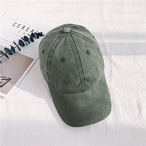 HH HOFNEN Baseball Cap Washed Cotton Unstructured Vintage Hat for Men Women - color: #1 Army Green