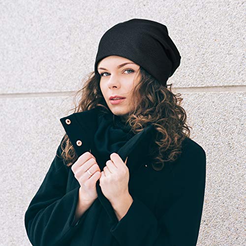 Syhood 4 Pieces Slouchy Beanie Winter Oversized Warm Knit Hat Men Women