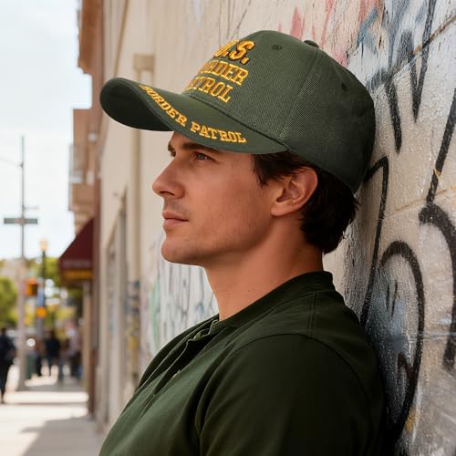 US Border Patrol Mobile Law Enforcement Arm Uniform Style Baseball Cap Hat for Man or Woman Green
